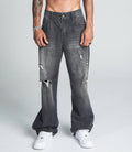 Men’s Black Baggy Jeans | Distressed Loose Fit Denim