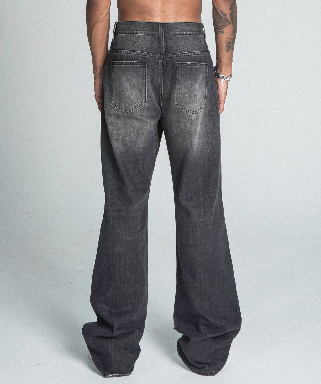 Men’s Black Baggy Jeans | Distressed Loose Fit Denim