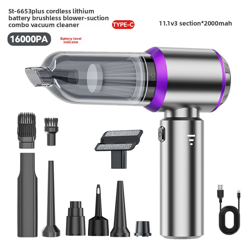 Handheld Cordless Vacuum Cleaner with Blowing and Inflation Functions