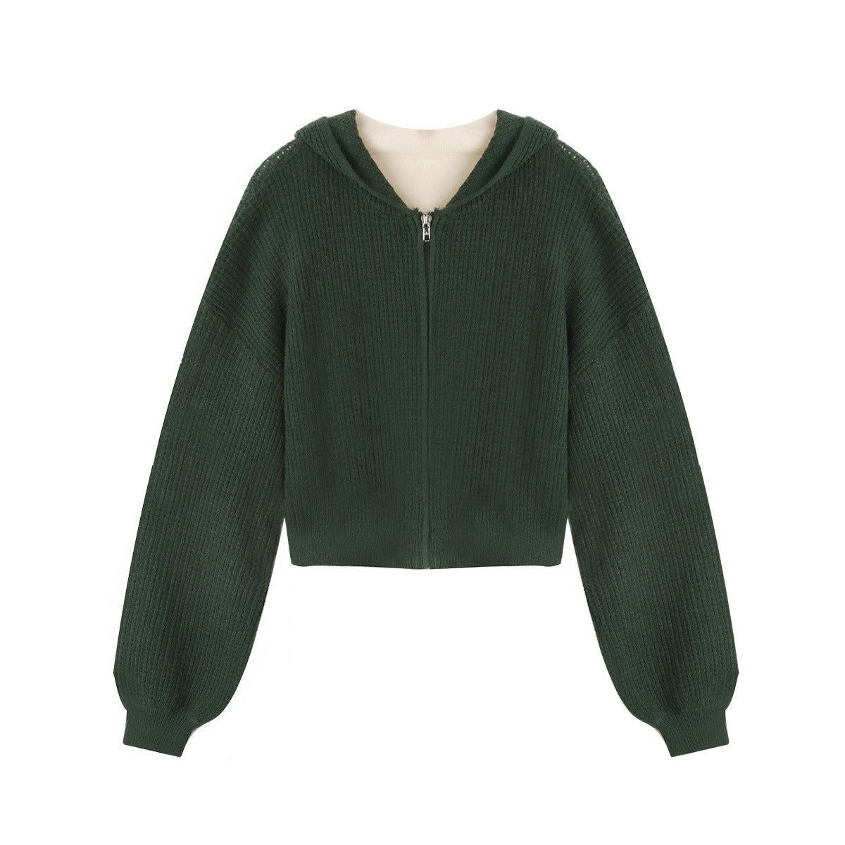 Women’s Waffle Knit Zip-Up Hoodie Set