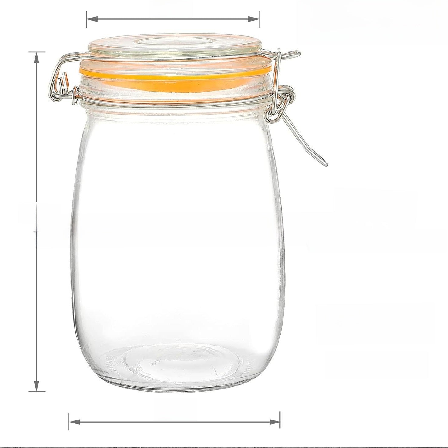 Glass Sealed Storage Jar - Food Grade Airtight Glass Jars with Lids, Illustrated Pattern, 250ml 500ml 1000ml, Durable Eco-Friendly Kitchen Storage Containers