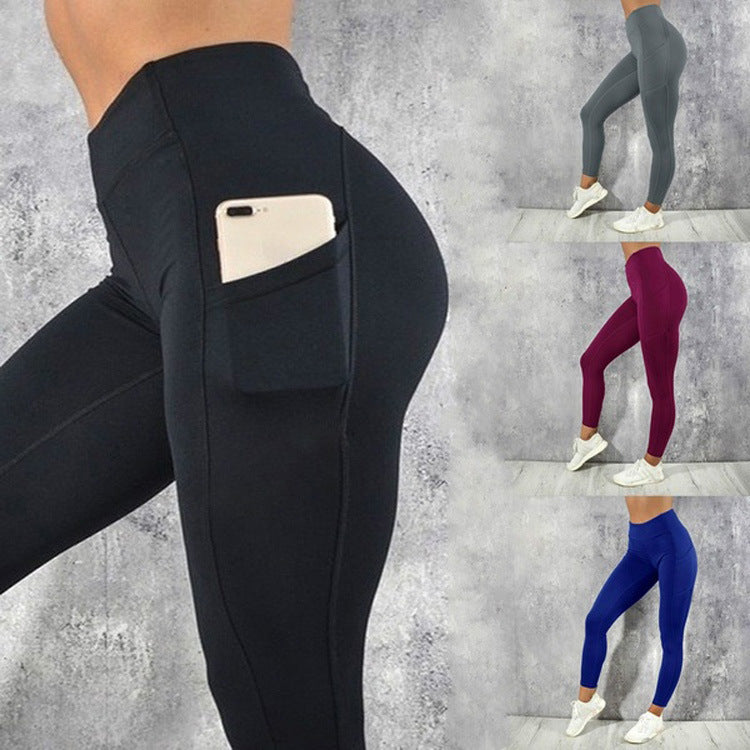 high waisted scrunch butt leggings with phone pocket