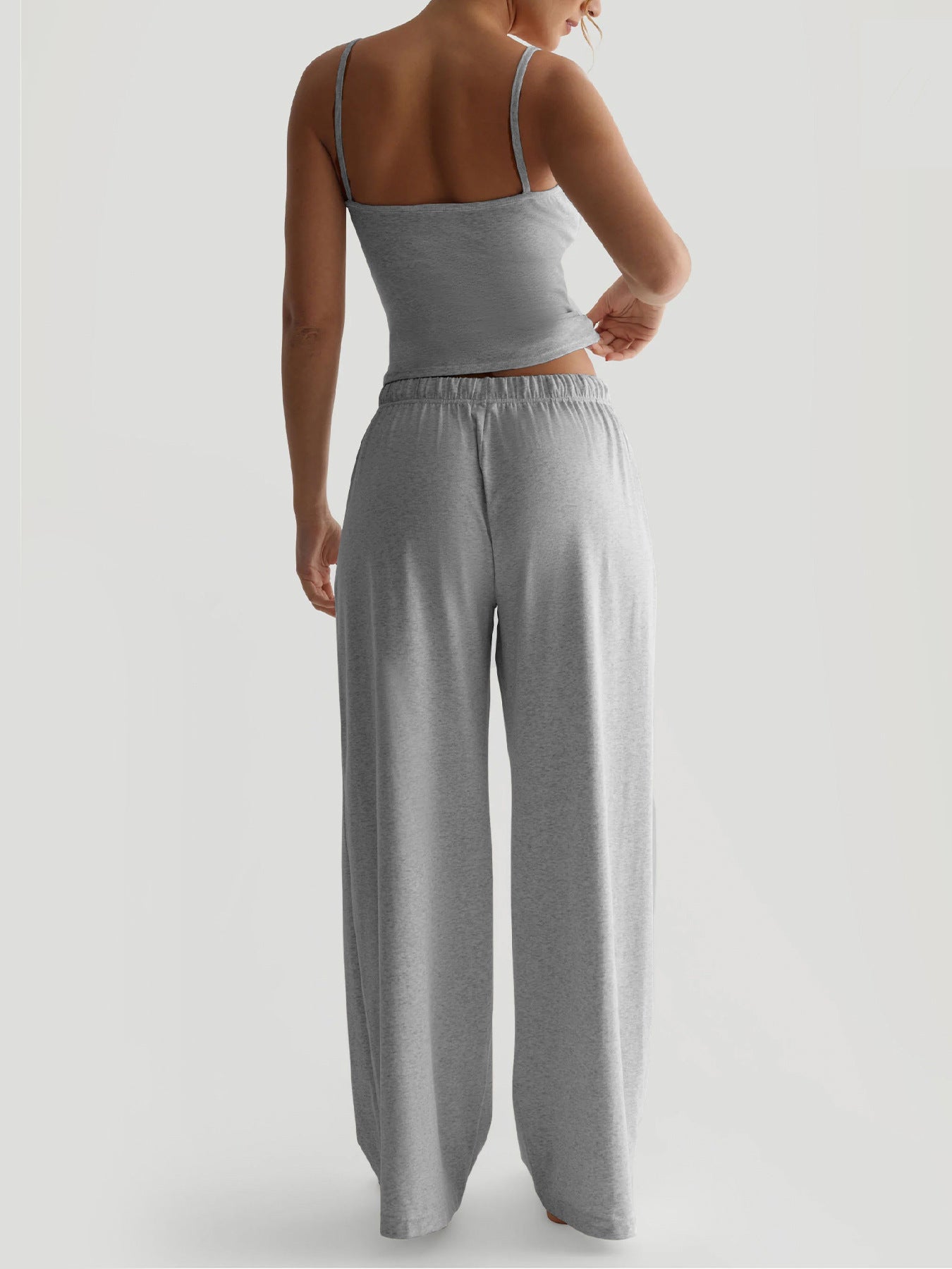Vest and Casual Wide-Leg Pants Set