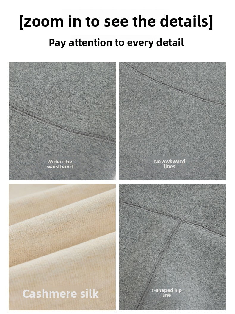 Cashmere and silk fleece-lined leggings