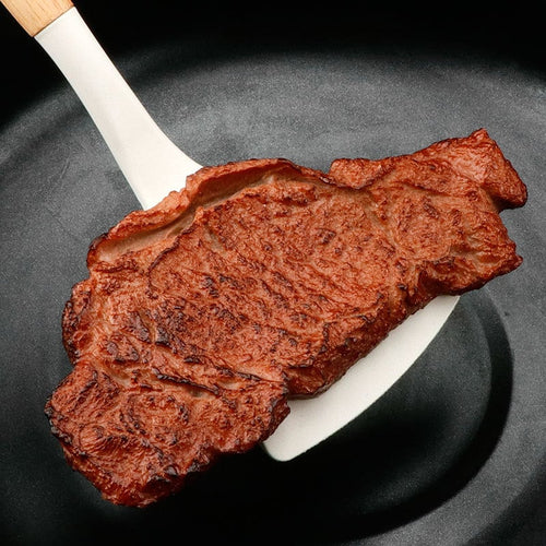 3-Piece Silicone Spatula Set with Wooden Handles – Chinese Style Wok Spatula, Non-Stick Turner & Soup Ladle