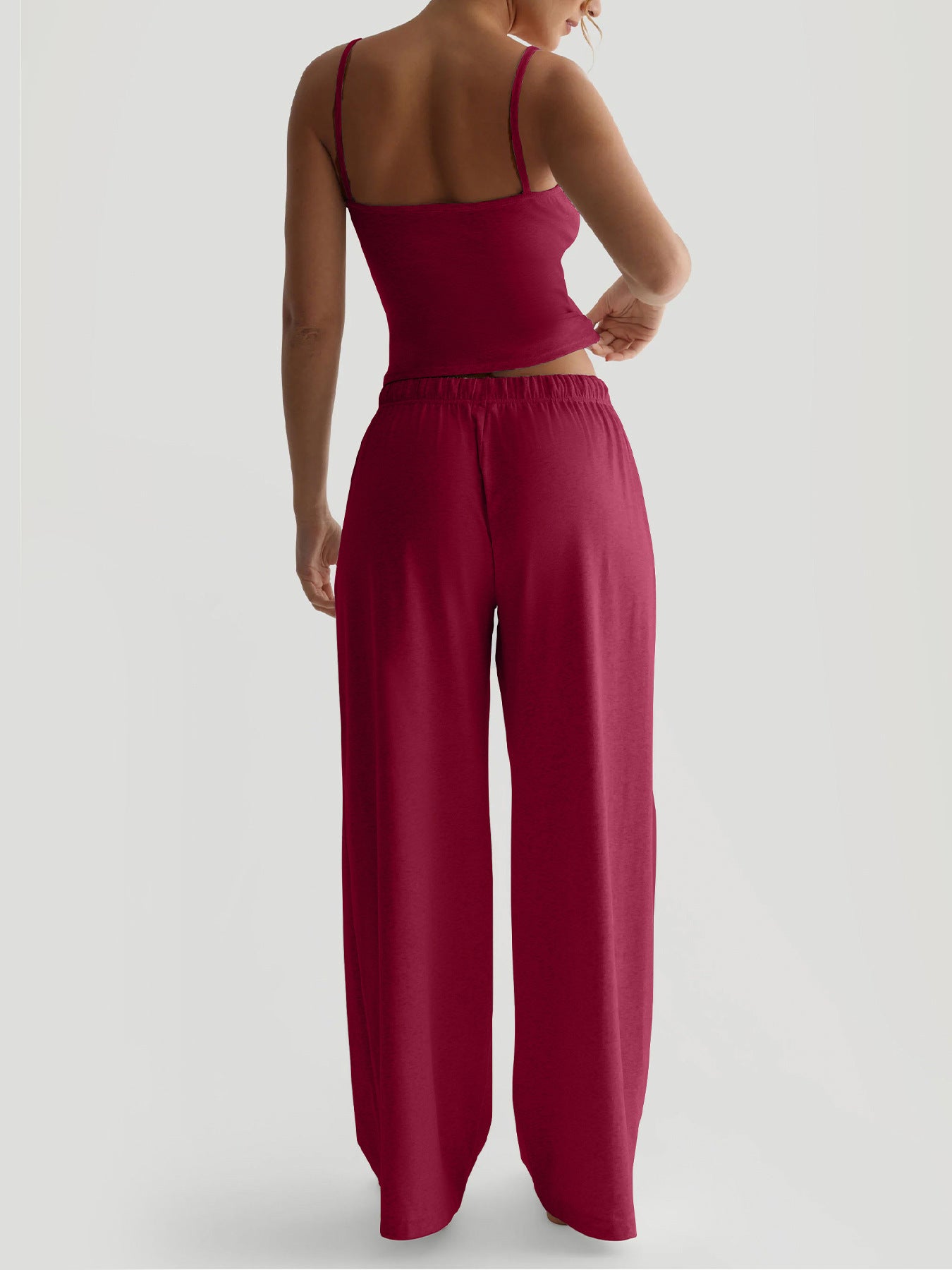 Vest and Casual Wide-Leg Pants Set