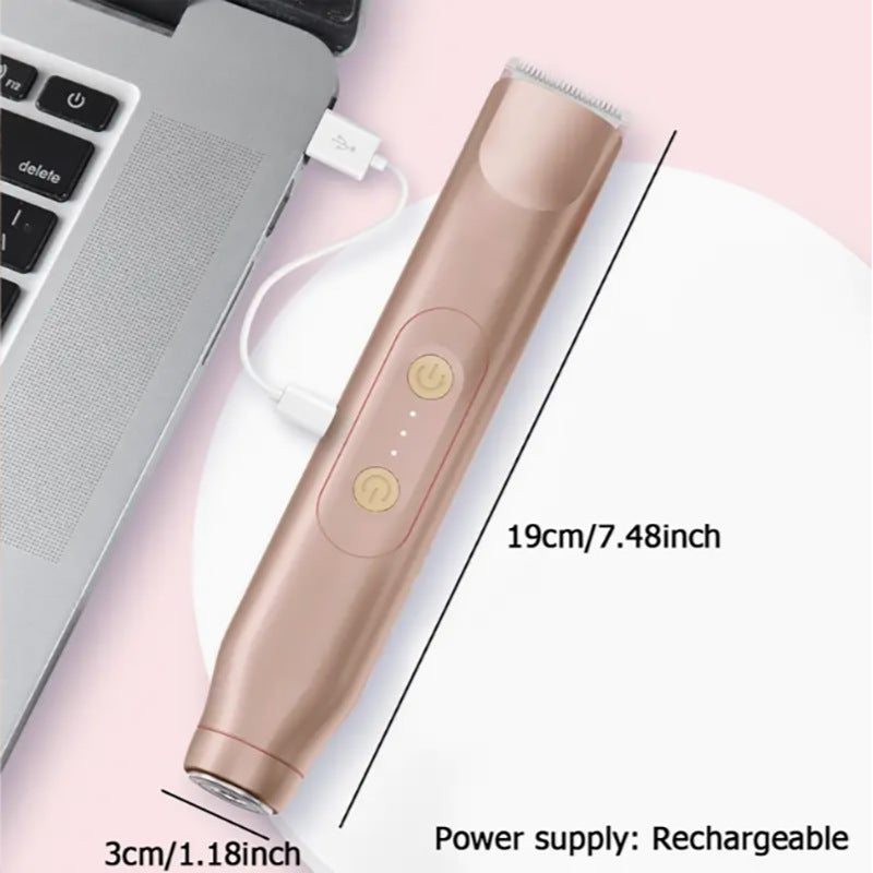 Electric Body Shaver for Women - Dual Head Wet Dry Painless Hair Trimmer with 6000mAh Battery