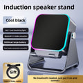 Phone stand speaker with RGB ambient light for desk or nightstand