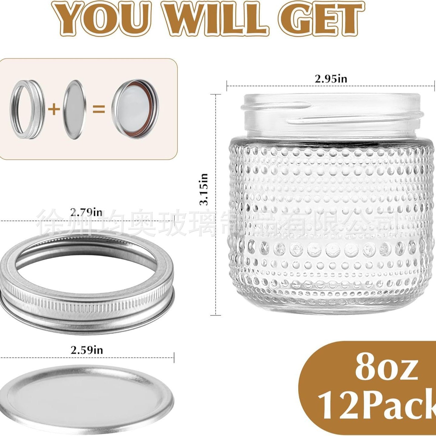 Glass Sealed Storage Jar - Food Grade Airtight Glass Jars with Lids, Illustrated Pattern, 250ml 500ml 1000ml, Durable Eco-Friendly Kitchen Storage Containers