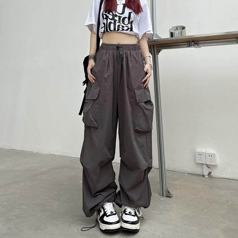 Women’s Baggy Cargo Jeans – Vintage Y2K Flared Pants with Pockets
