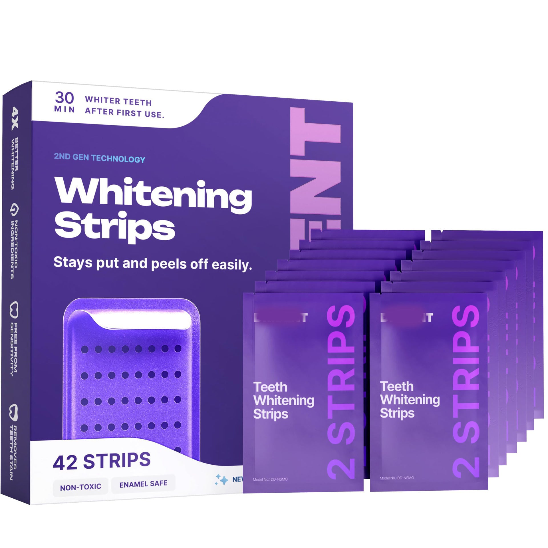 Dr Dent purple teeth whitening strips