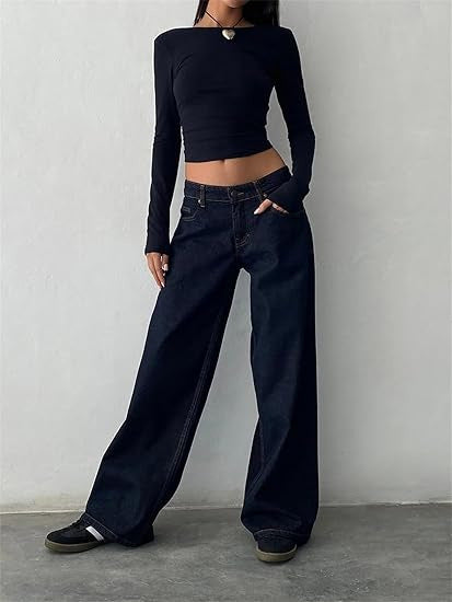 High Waisted Straight Leg Women’s Jeans – Comfortable Everyday Denim