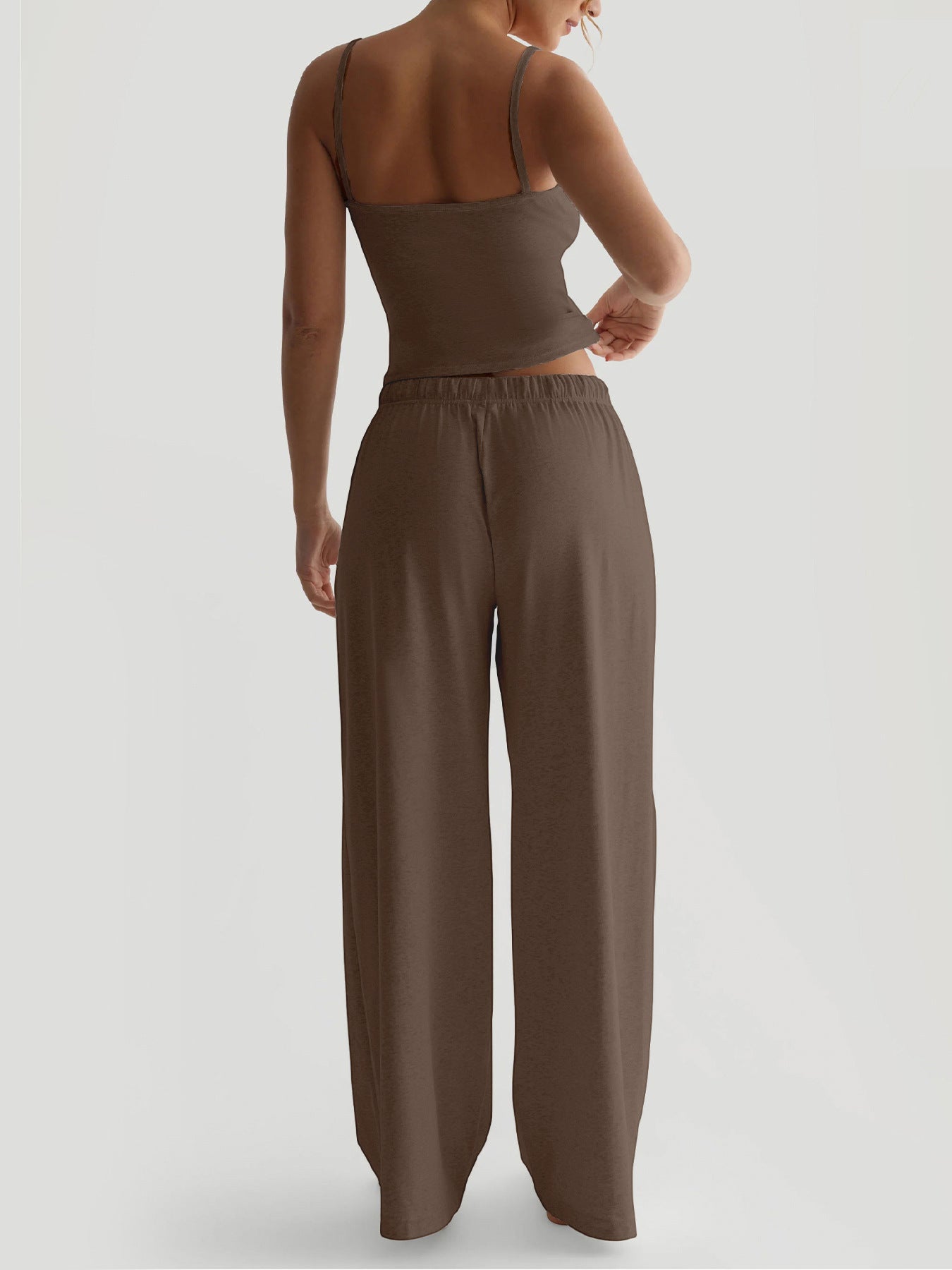 Vest and Casual Wide-Leg Pants Set
