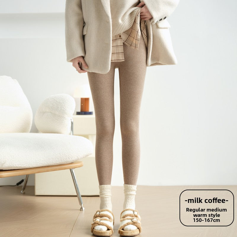 Cashmere and silk fleece-lined leggings