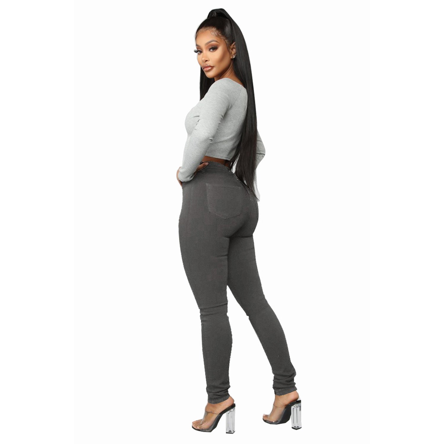 Women's High Waisted Stretch Jeans