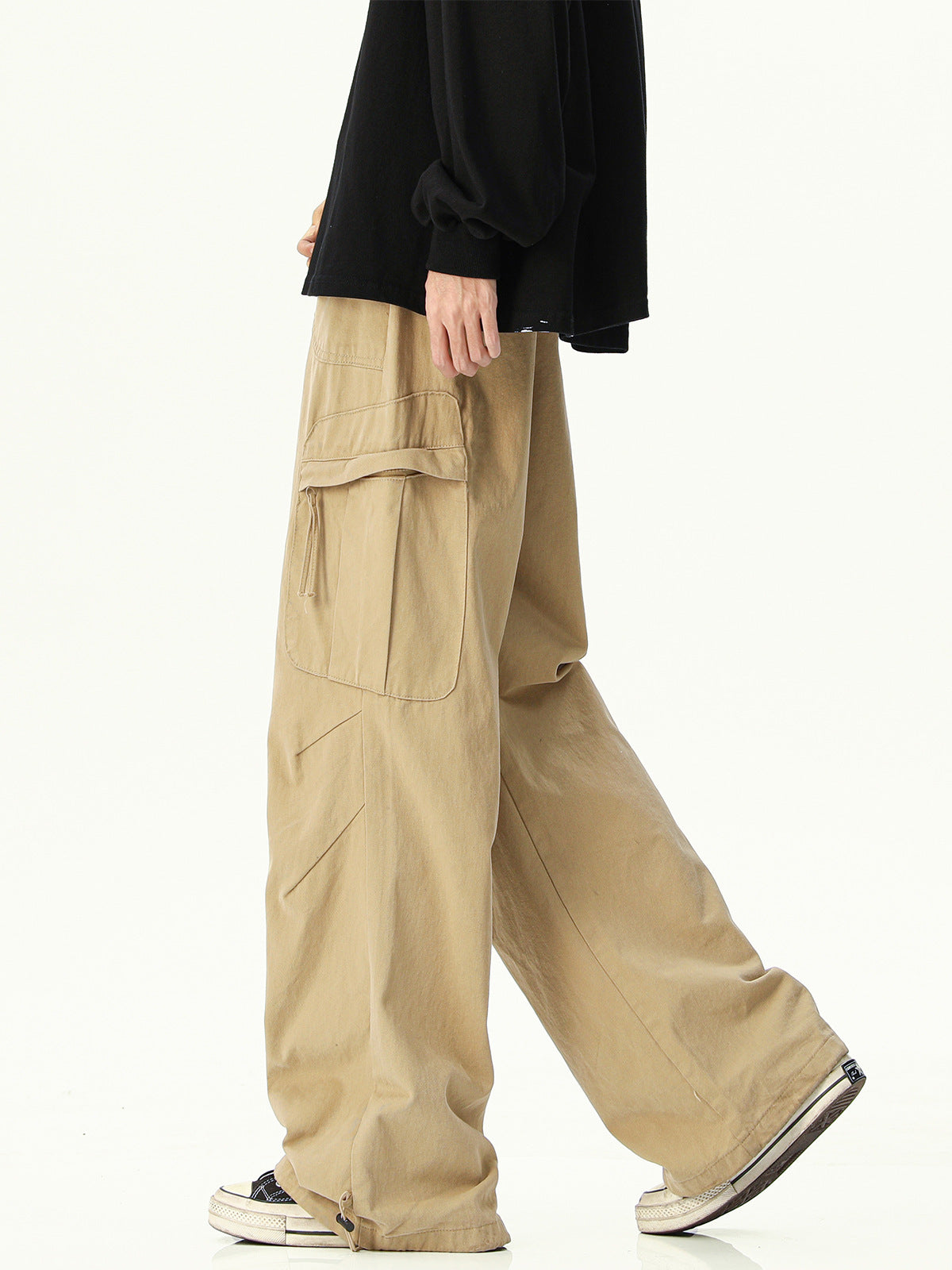 Baggy Cargo Pants for Men | Cotton Streetwear Casual Trousers