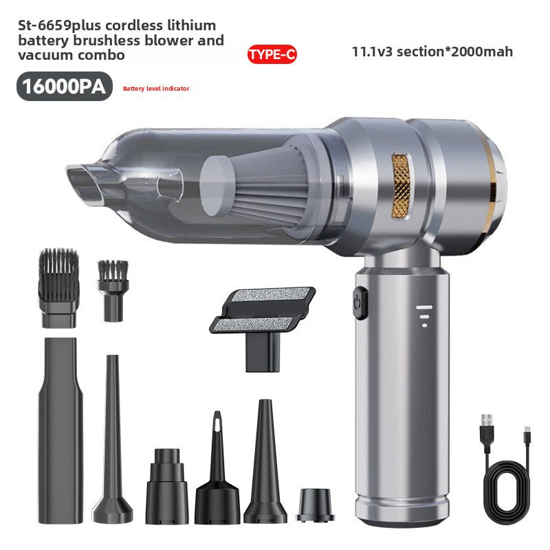 Handheld Cordless Vacuum Cleaner with Blowing and Inflation Functions