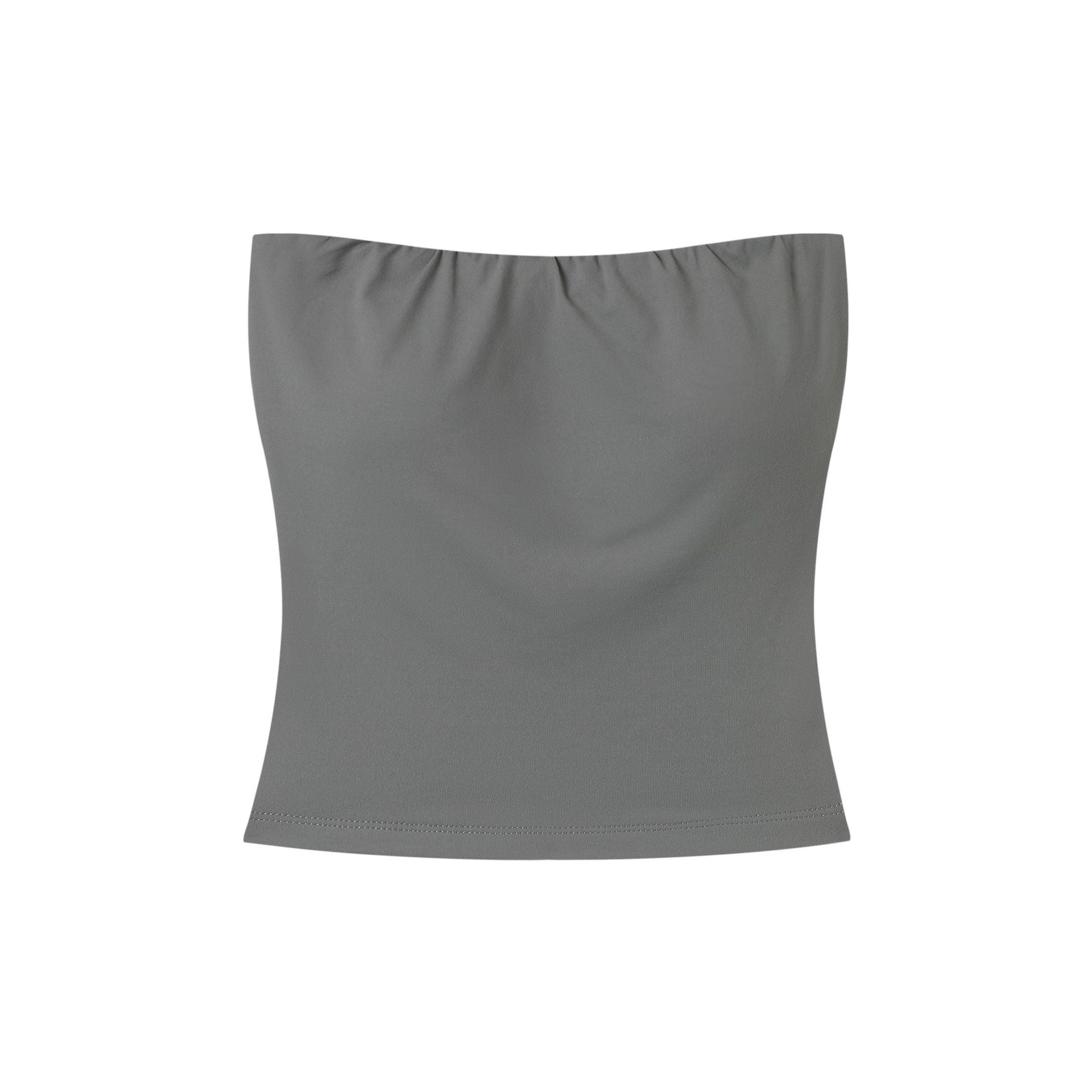 Close-up of the hem on a removable pad tube top