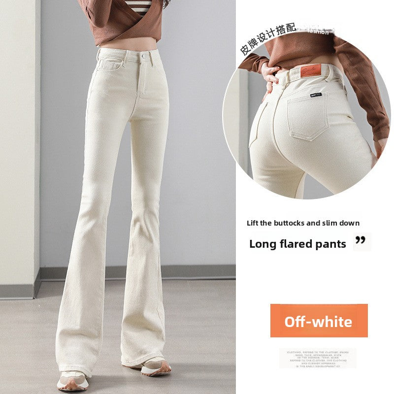 High Waisted Flare Jeans for Women - Bell Bottom Wide Leg Stretch Denim Pants