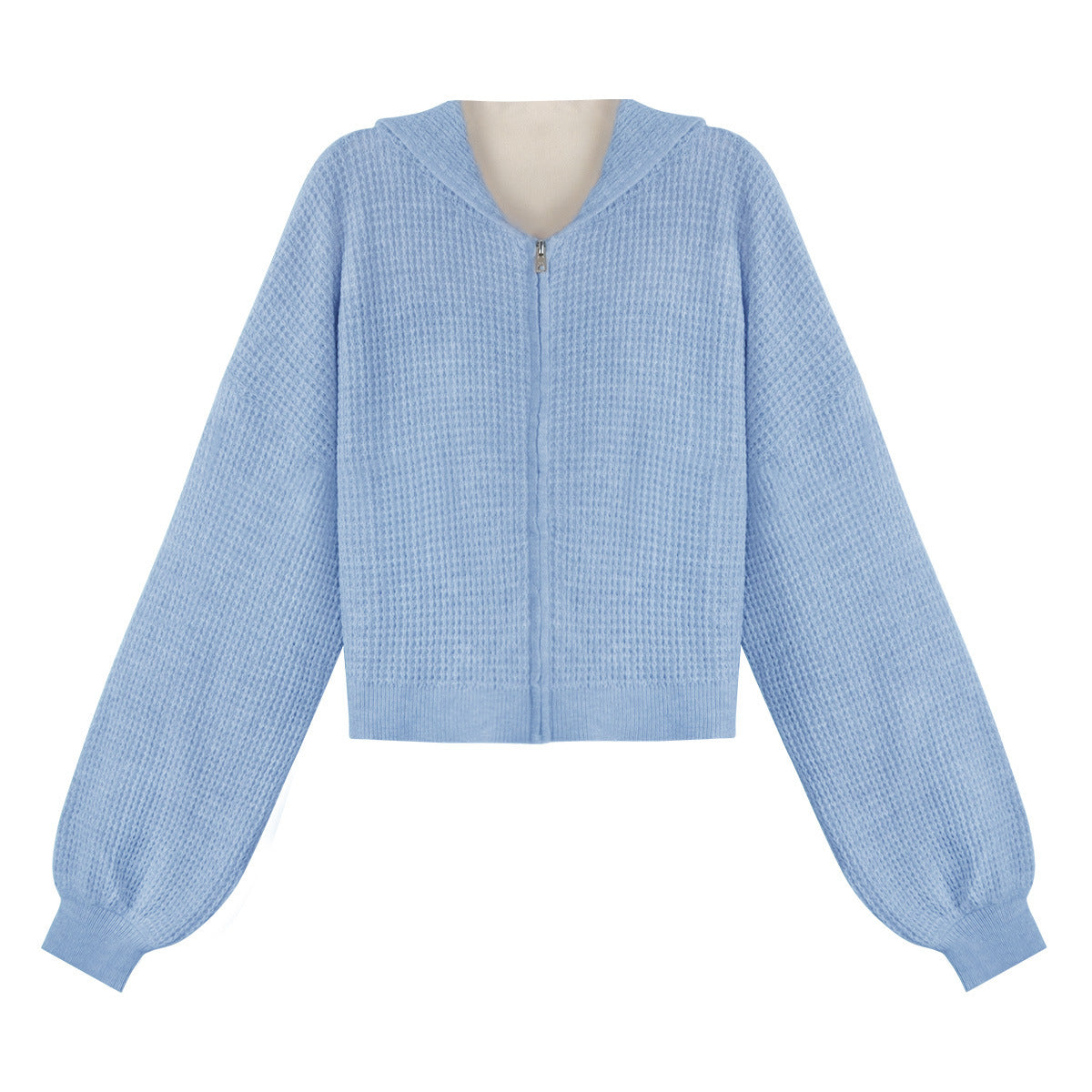 Women’s Waffle Knit Zip-Up Hoodie Set