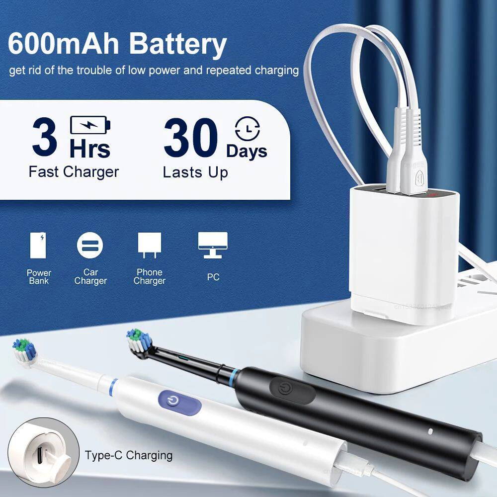 Rotating Rechargeable Electric Toothbrush