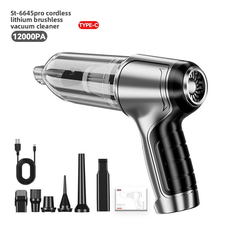 Handheld Cordless Vacuum Cleaner with Blowing and Inflation Functions
