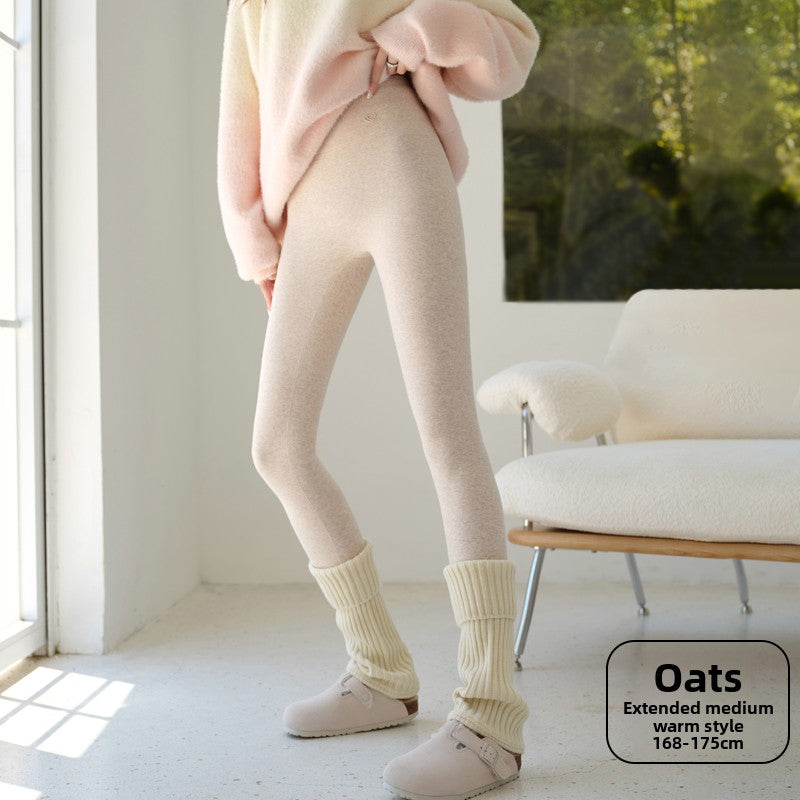 Cashmere and silk fleece-lined leggings