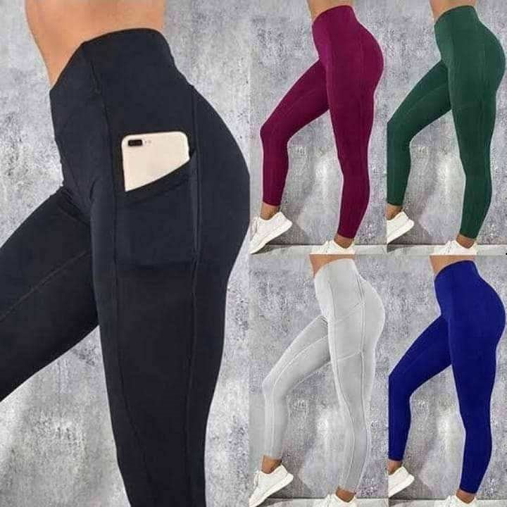 high waisted scrunch butt leggings with phone pocket