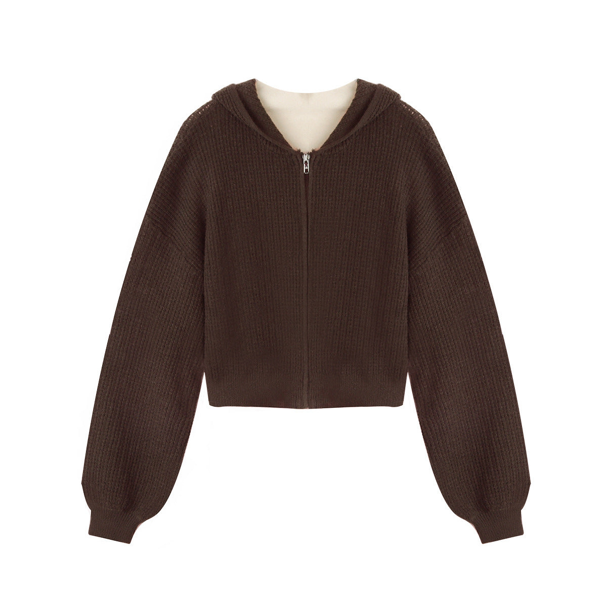 Women’s Waffle Knit Zip-Up Hoodie Set