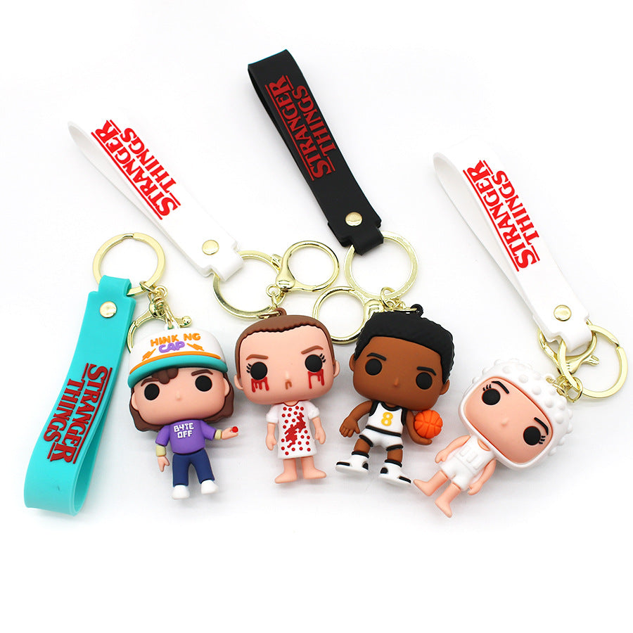 Stranger Things Keychain TV Series Pendant Luggage Hanging Ornament