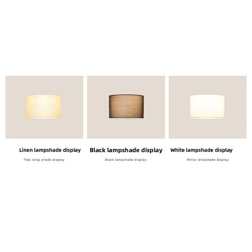 Color options for modern arc floor lamp showing linen lampshade, black lampshade, and white lampshade variants.
