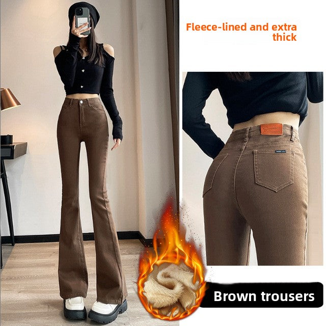 High Waisted Flare Jeans for Women - Bell Bottom Wide Leg Stretch Denim Pants