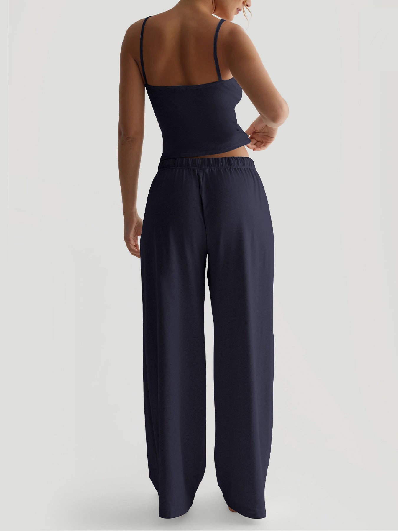 Vest and Casual Wide-Leg Pants Set