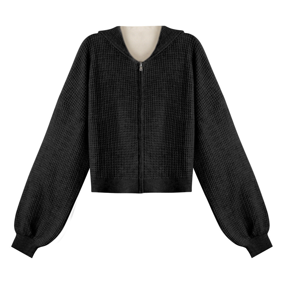 Women’s Waffle Knit Zip-Up Hoodie Set