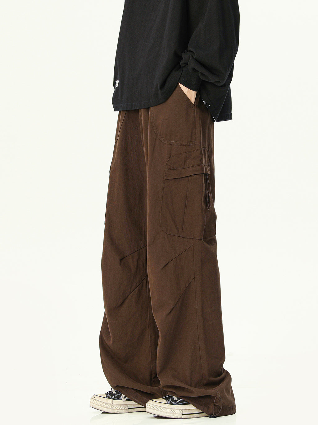 Baggy Cargo Pants for Men | Cotton Streetwear Casual Trousers