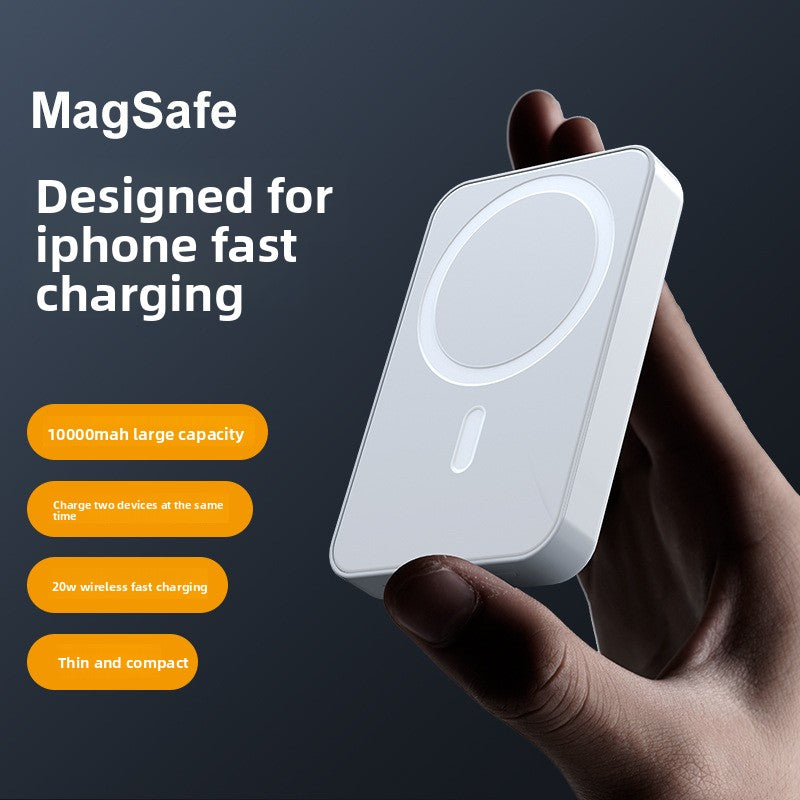 MagSafe power bank held in hand showing fast charging for iPhone