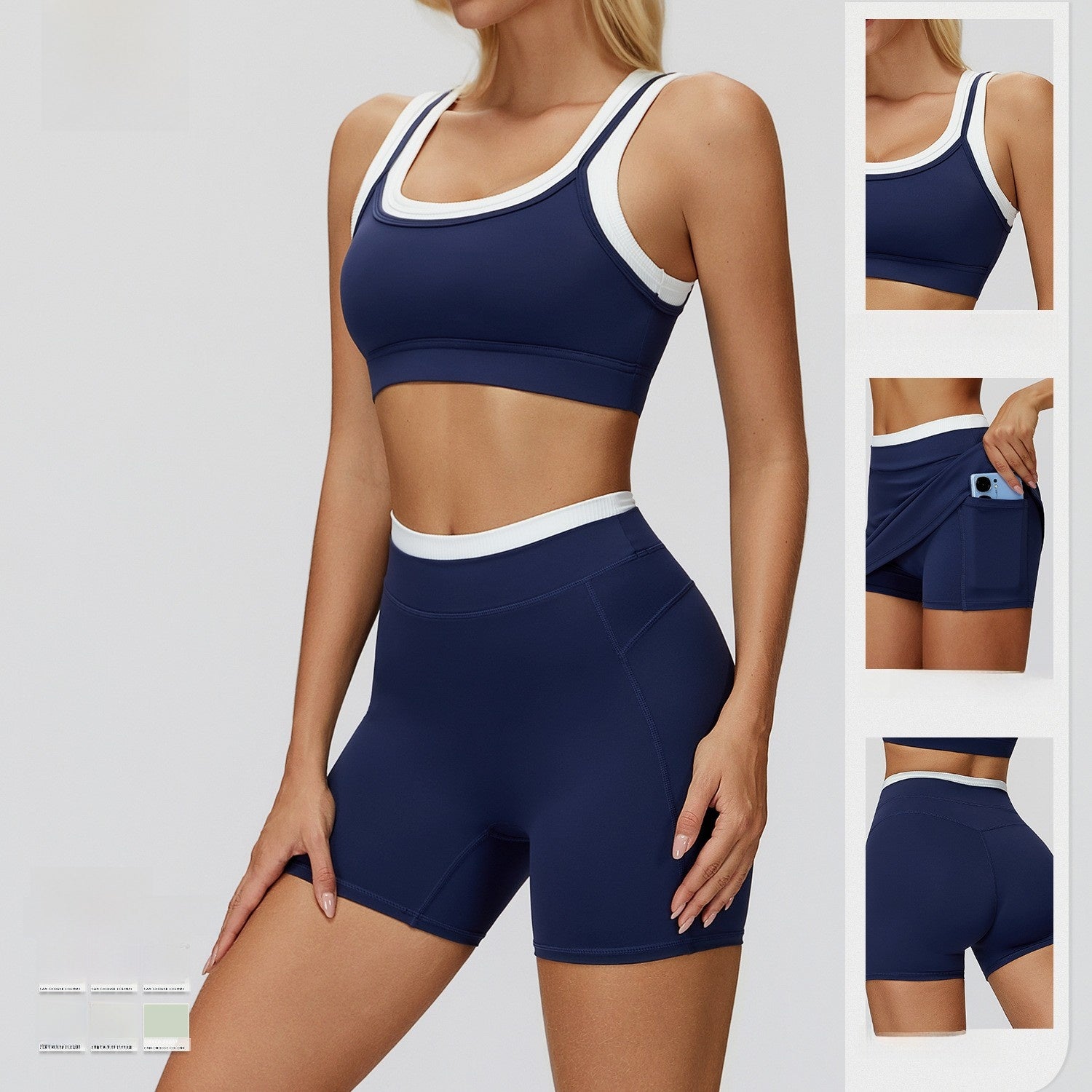 Ribbed High Waist Yoga Sports Set