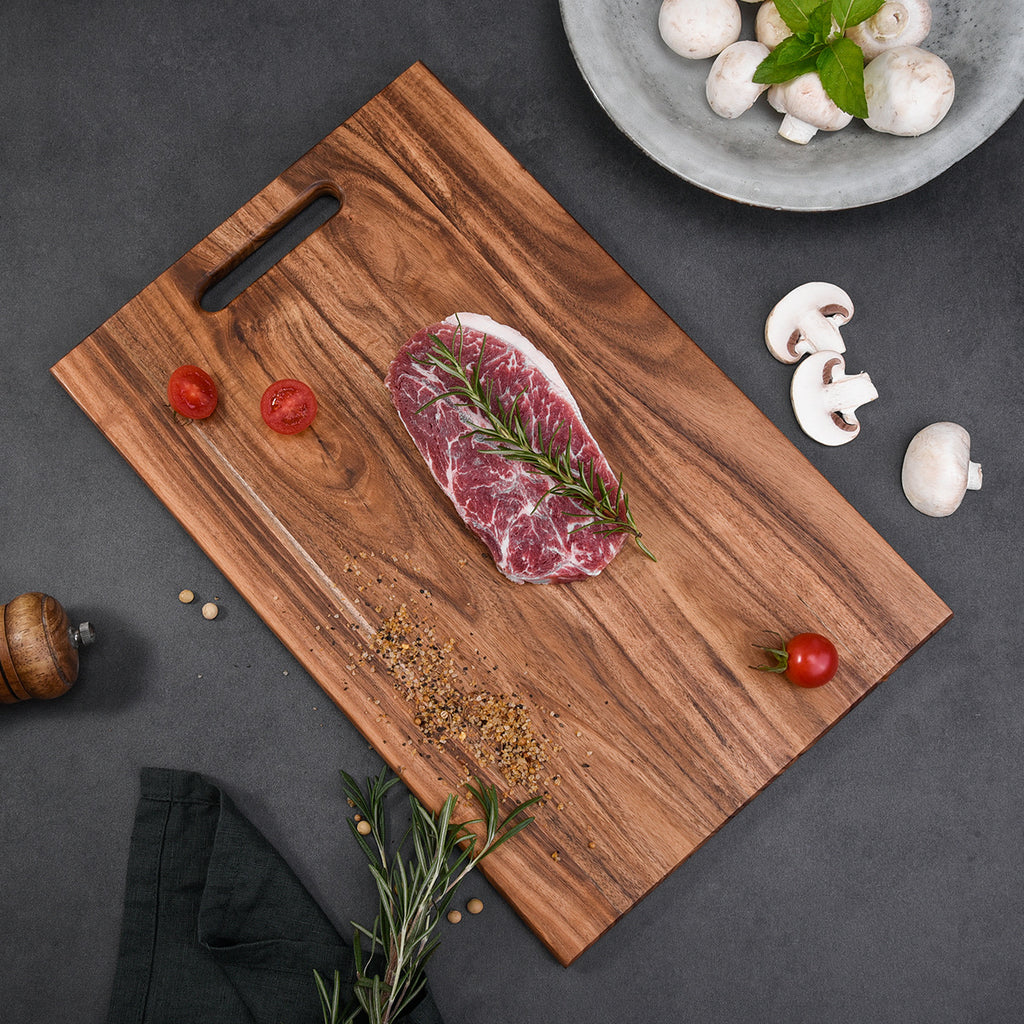 Solid Wood Cutting Board | 3 Sizes | Acacia Wood Kitchen Board