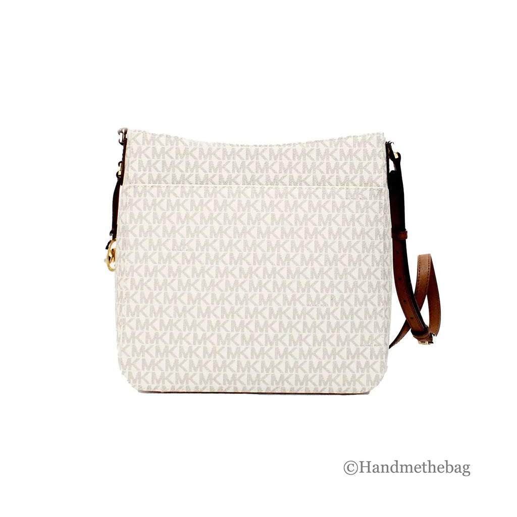 Michael Kors Signature Jet Set Vanilla Messenger Crossbody Bag