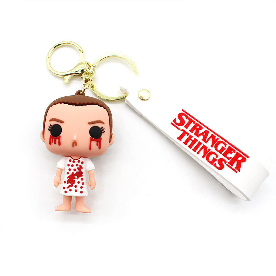 Stranger Things Keychain TV Series Pendant Luggage Hanging Ornament