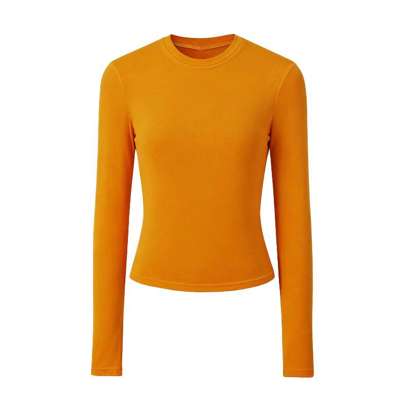 Women’s Slim Fit Long Sleeve T-Shirt - Soft Viscose Spandex Round Neck Basic Top