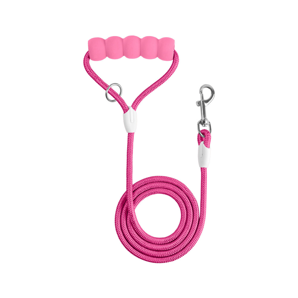 Rose red leash only option with bubble cotton handle for dogs