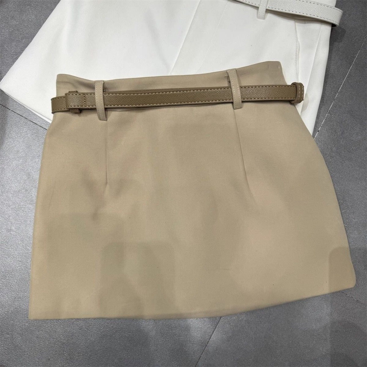 High Waisted Mini Skirt | Retro A-Line Style with Belt