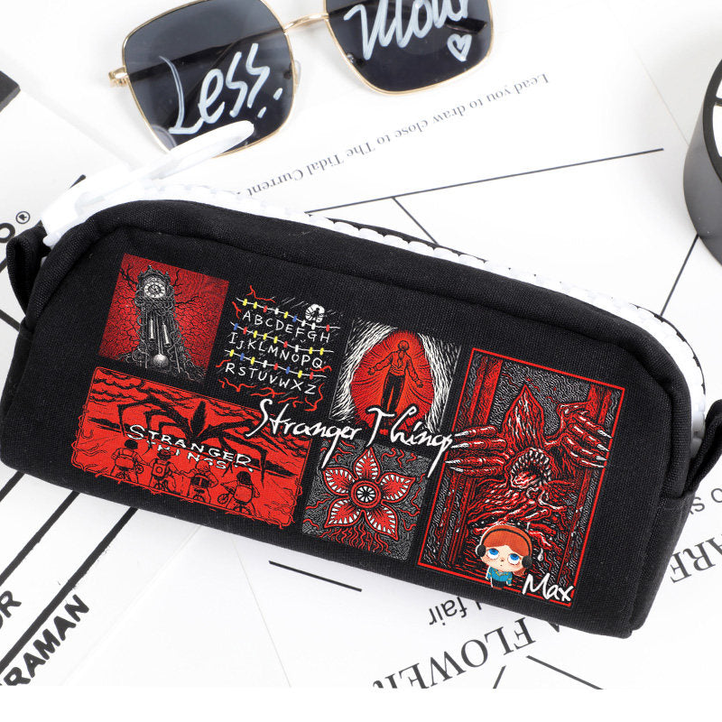 Stranger Things Demogorgon Print Canvas Pencil Case