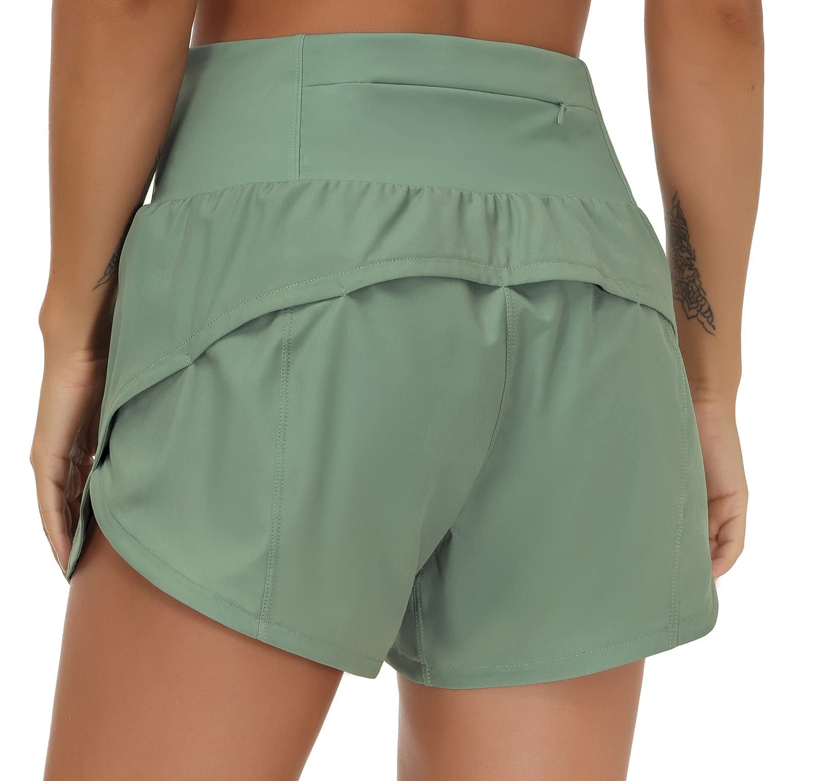 Women’s High-Waisted 4” Quick-Dry Running Shorts with Pocket