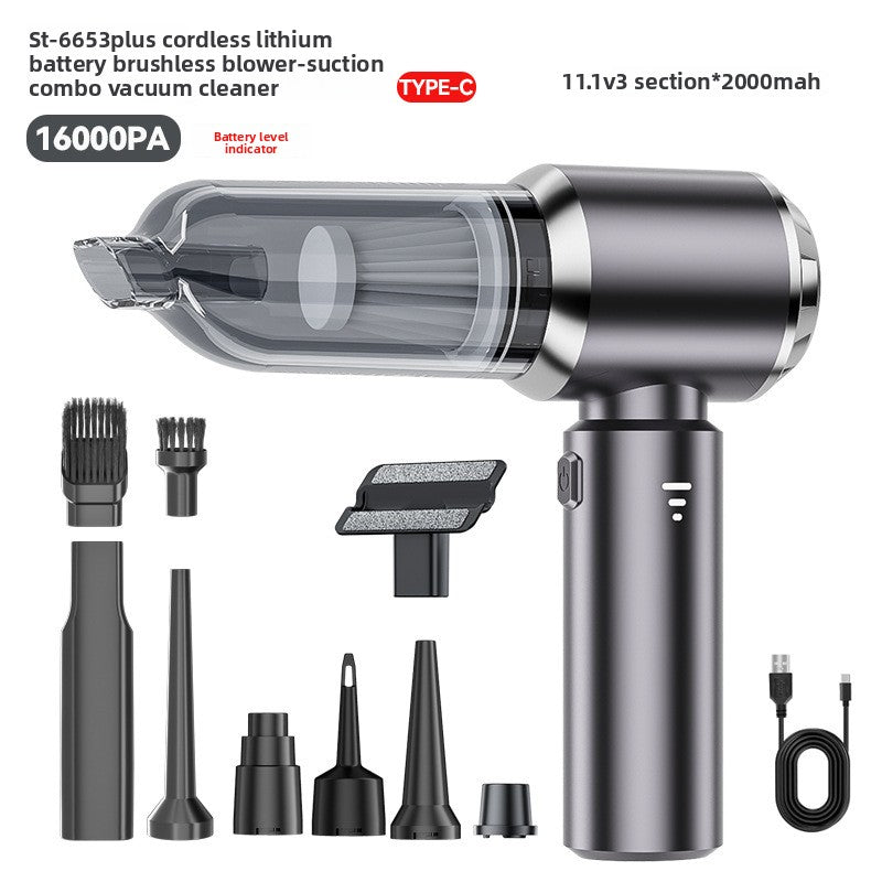 Handheld Cordless Vacuum Cleaner with Blowing and Inflation Functions