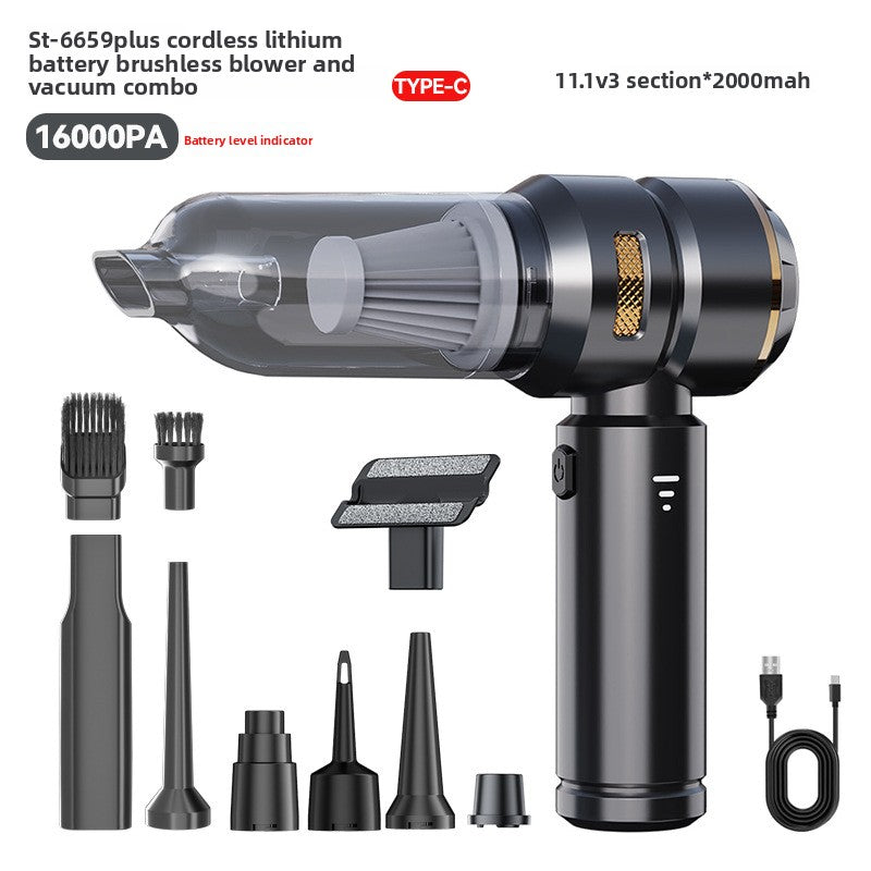 Handheld Cordless Vacuum Cleaner with Blowing and Inflation Functions