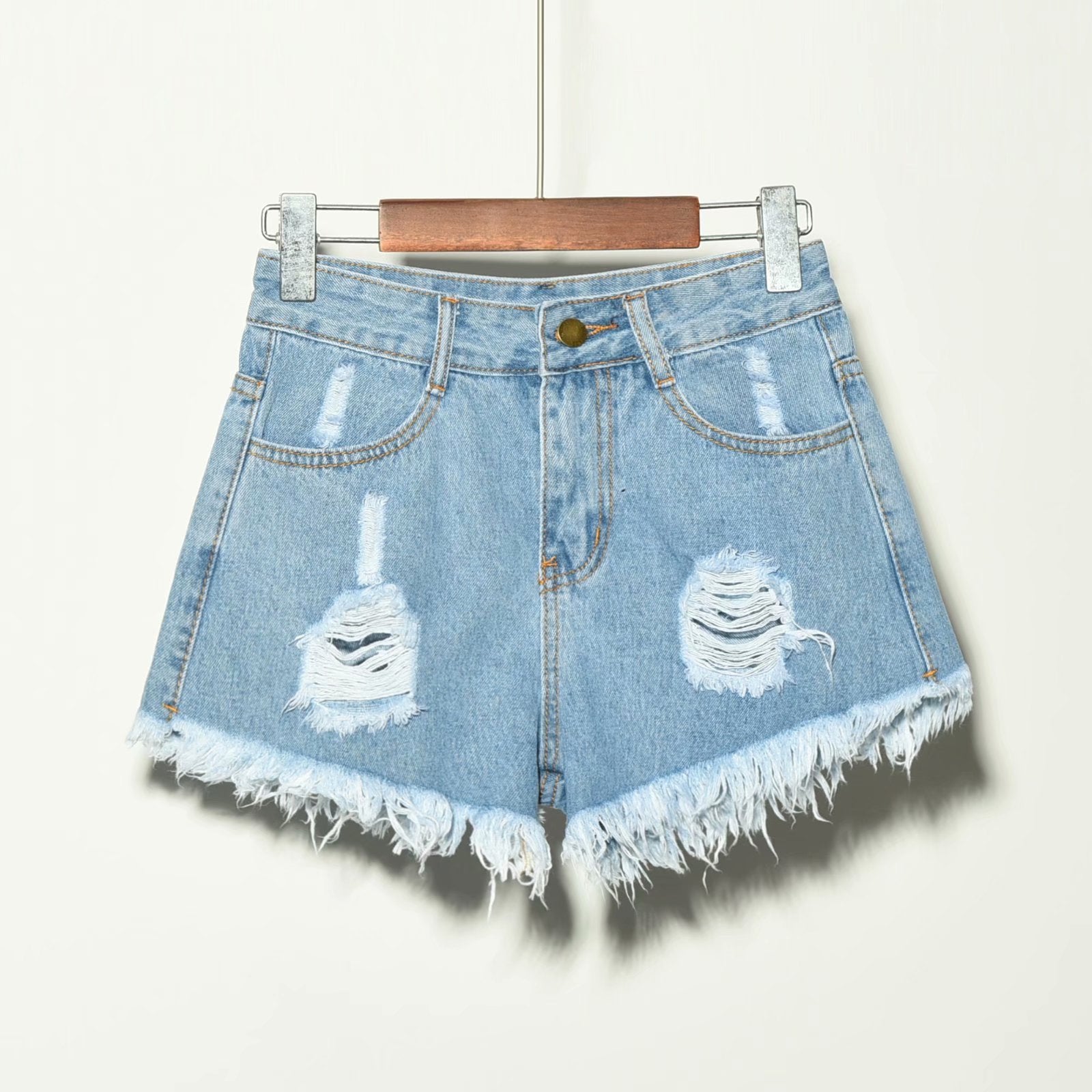 High Waist Loose Denim Shorts