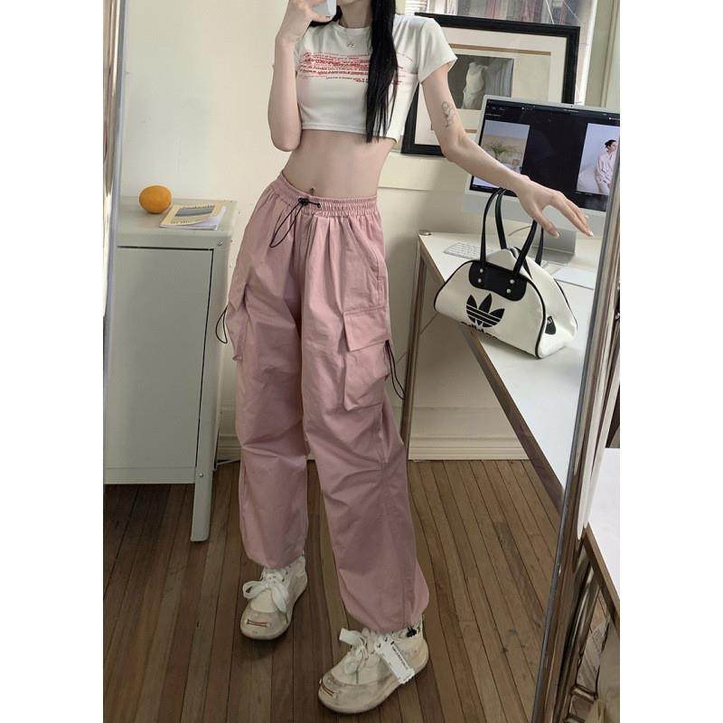 Women’s Baggy Cargo Jeans – Vintage Y2K Flared Pants with Pockets