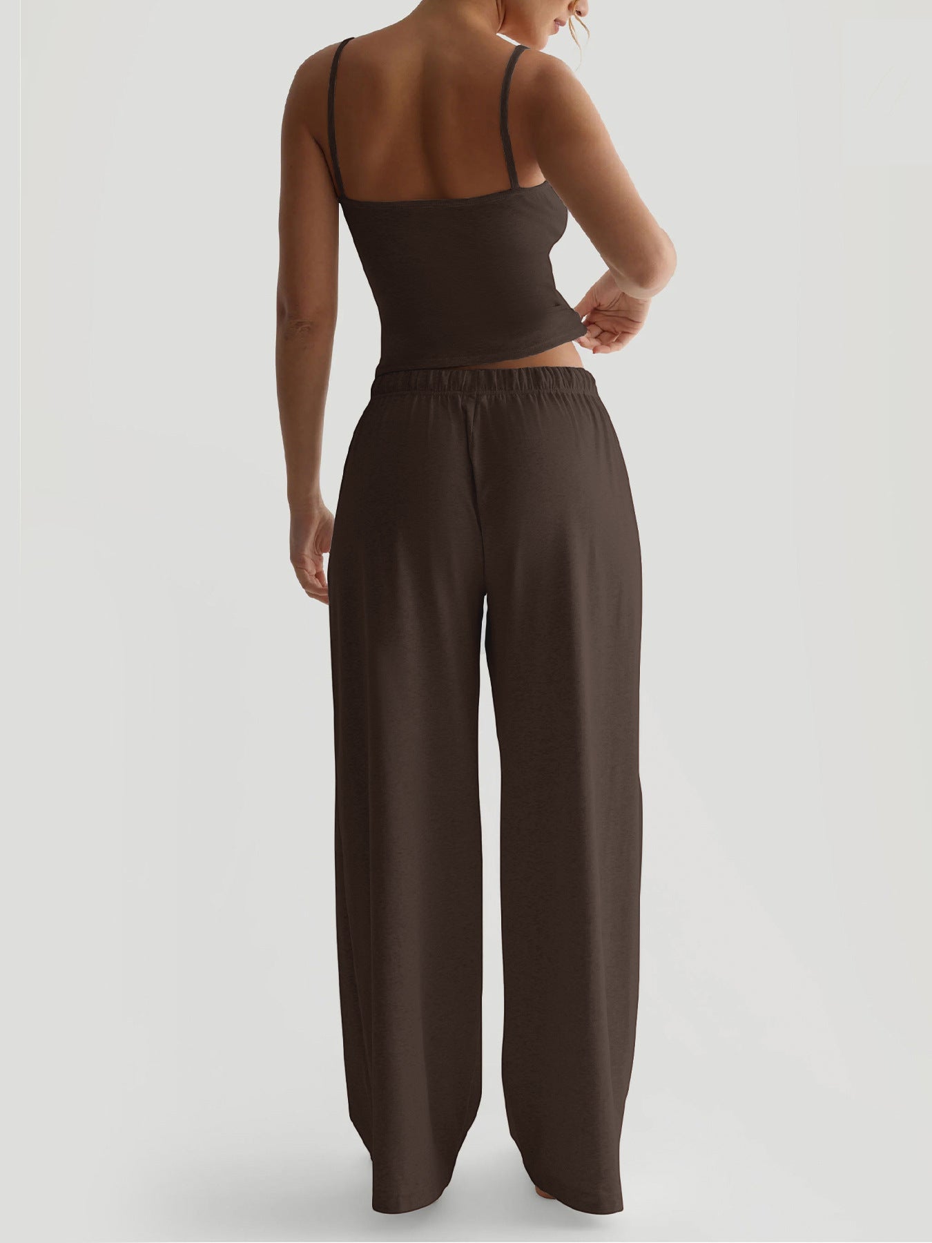 Vest and Casual Wide-Leg Pants Set